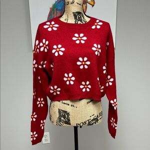 Miami Red Daisy Women's Sweater